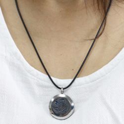Collier d'Aromathérapie en inox, SOLI ROSE - ZEN'Arôme