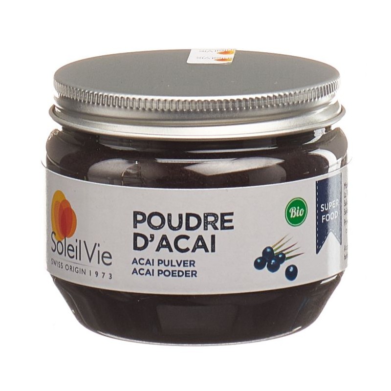 Poudre d'Acai Bio, Antioxydant, Energie & Transit - 80g - Soleil Vie