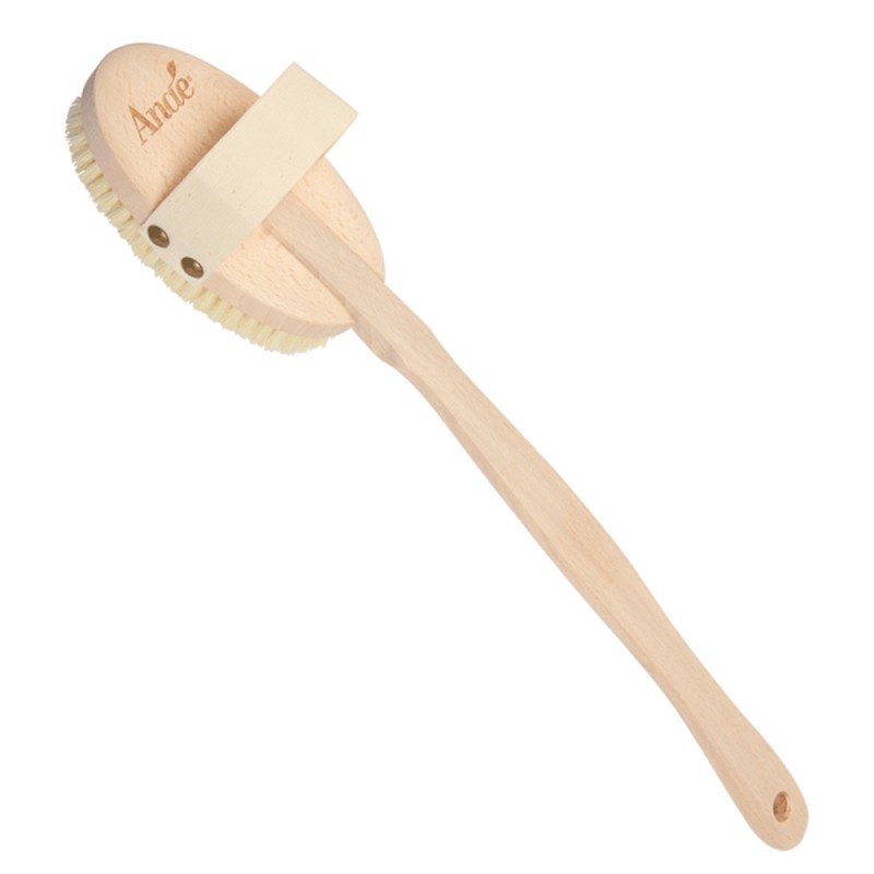 Brosse de massage avec manche en hêtre FSC et soie - 1 pce - Anaé