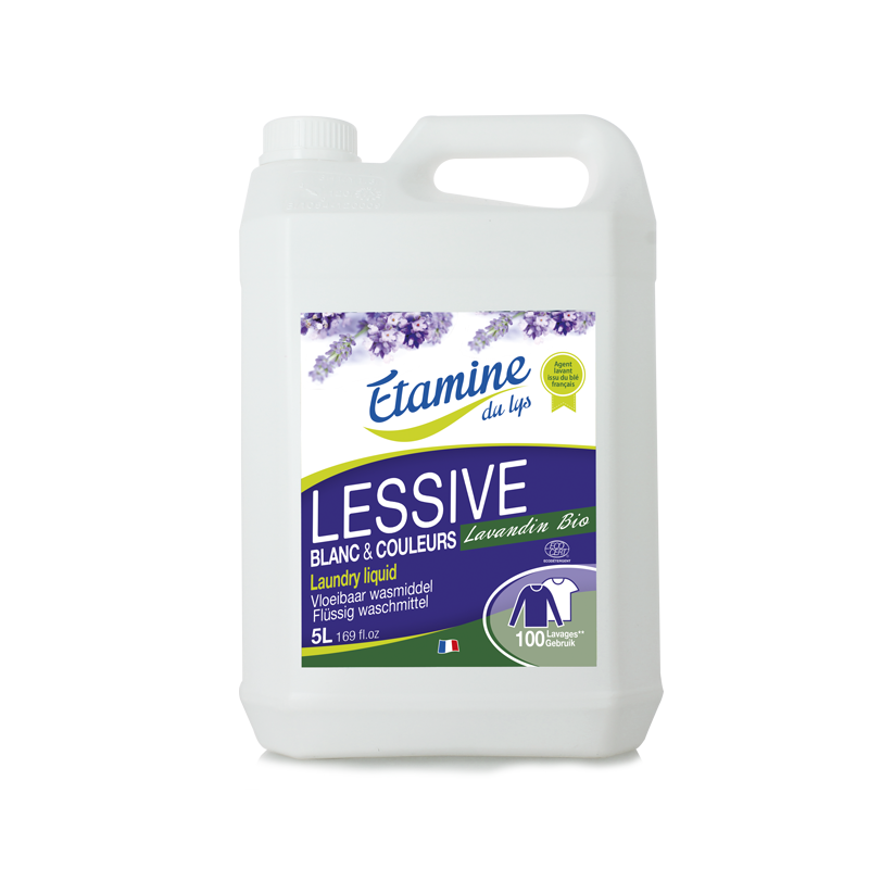 Lessive Liquide BIO au parufm de lavandin - 5L (100 lavages) - Etamine du Lys