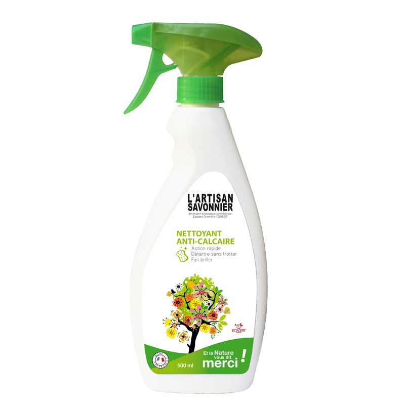 Spray anticalcare organico concentrato, decalcifica e lucida - 500ml - L'Artisan Savonnier