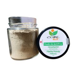 Dentifrice naturel en poudre - Menthe poivrée - 70g - Curenat
