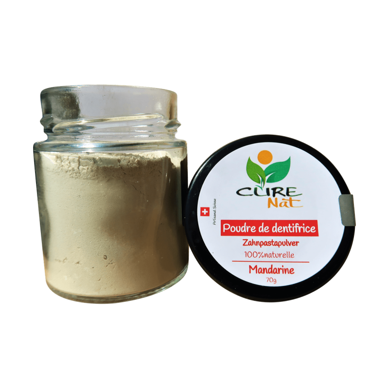 Dentifrice naturel en poudre - Mandarine - 70g - Curenat
