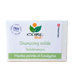 Shampoo solido artigianale, Menta piperita ed eucalipto - 95g - Curenat
