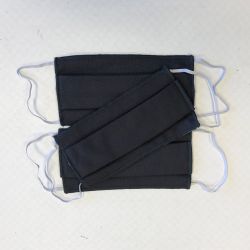 3er-Set Hygienemasken für Erwachsene, hoher Schutz, 100% Bio-Baumwolle (Kategorie 1), Anthrazit - NéoBulle