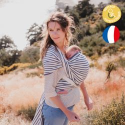 Babytragetuch aus Bio-Baumwolle - La Classique, gestreift, Malo, 4,60m - NéoBulle
