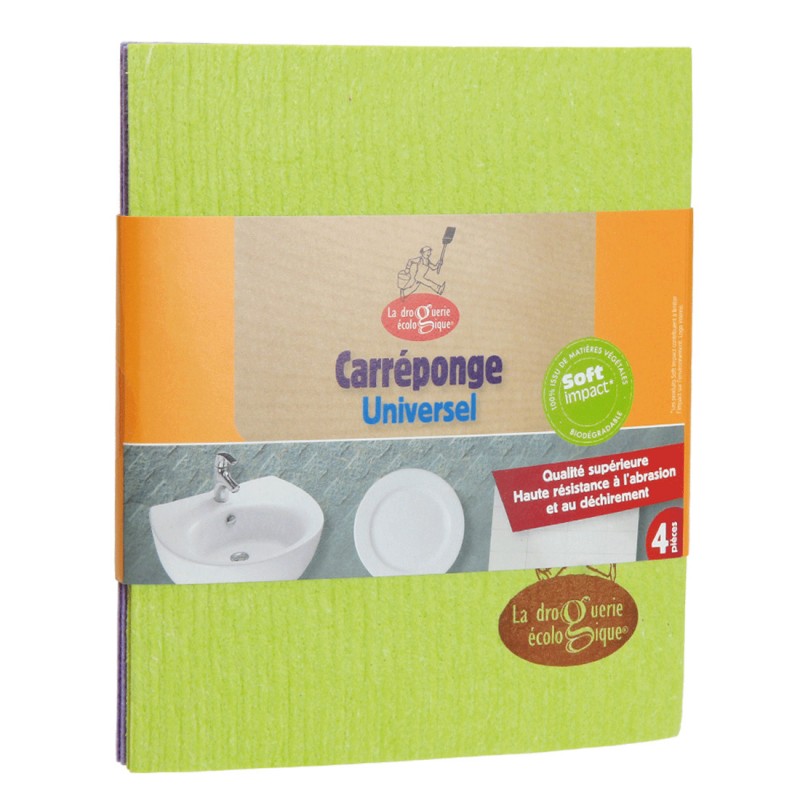 Carréponge, die universellen Zelluloseschwämme - 4pces - Die ökologische Drogerie