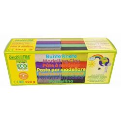 Argilla da modellare ecologica, non indurisce, non secca, non scolorisce - 500g - OköNorm