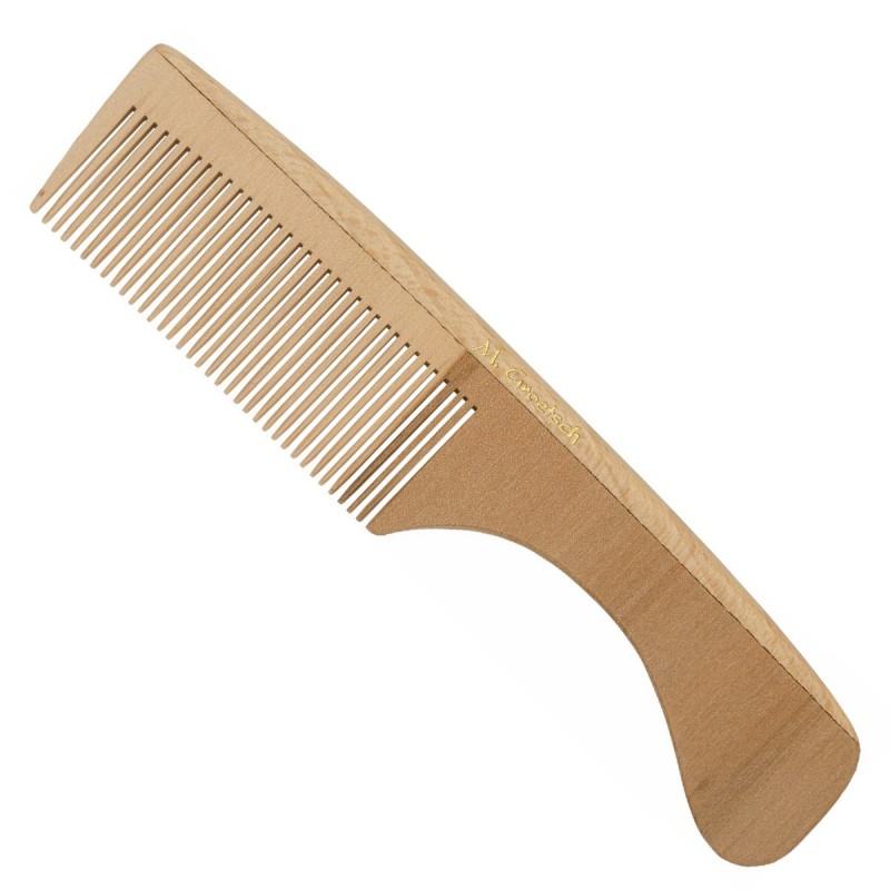 Pettine a denti fini fatto a mano in legno di ciliegio - ca. 16cm - Groetsch Kämme