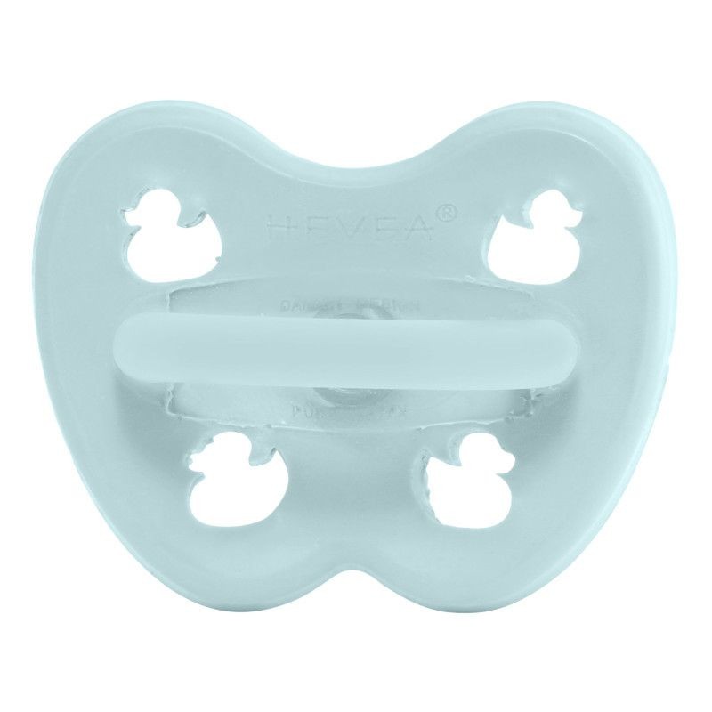 Tétines (lolettes) pour bébés 100% caoutchouc naturel - Orthodontique "Baby blue", 0 à 3 mois - Hevea