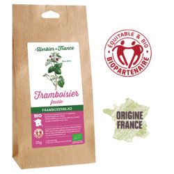 Feuilles de Framboisier BIO - 25g - L'Herbier de France