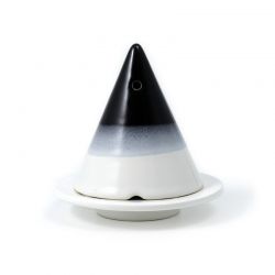 Lampada Merlin per bruciare il legno di cade, Gradiente bianco e nero - Ambiance Cade