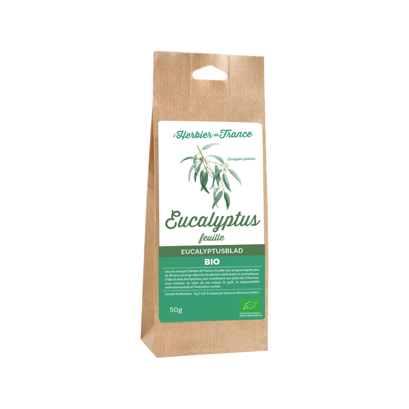 Eucalipto Globulus Foglie Biologiche - 50g - L'Herbier de France
