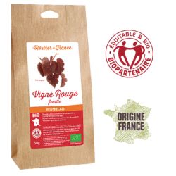 Foglie di vite rossa biologica - 50g - L'Herbier de France