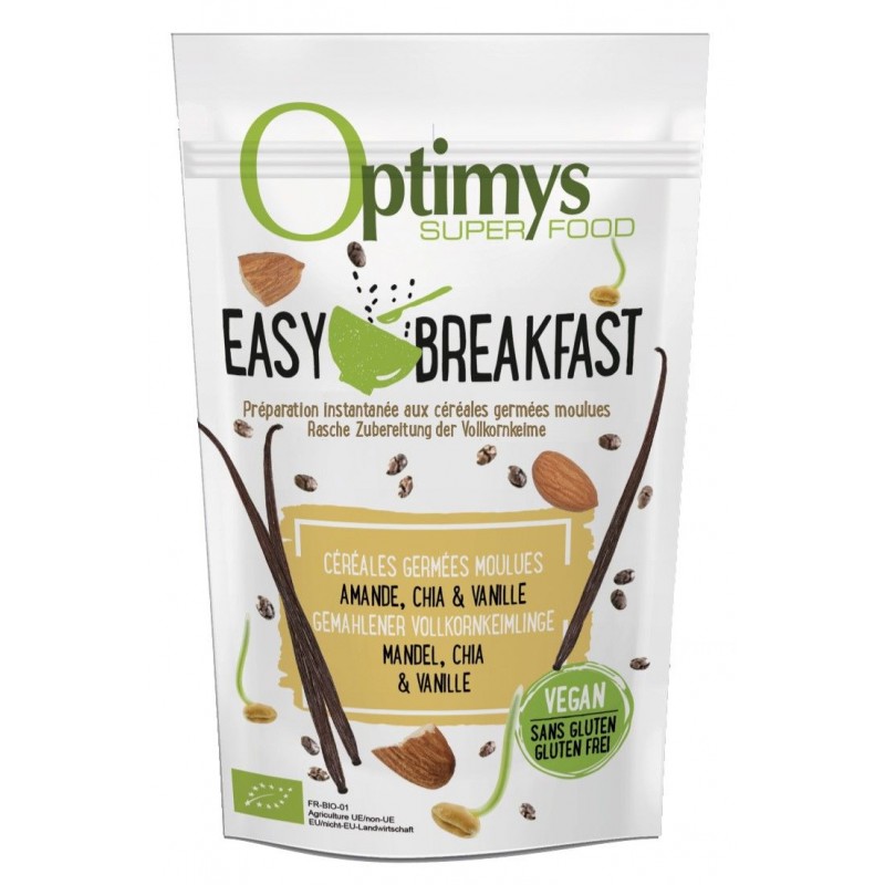 Easy Breakfast (Instant-Mischung) - Mandel, Chia, Vanille Bio - 350g - Optimys
