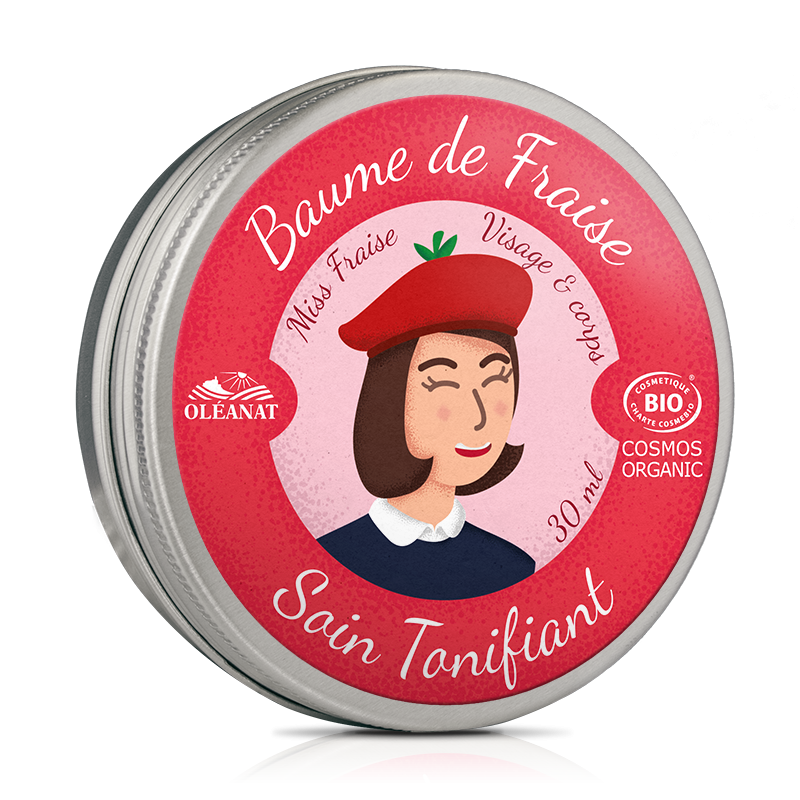 Burro biologico alla fragola, tonificante - Viso e corpo - 30ml - Oléanat