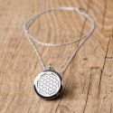 Collana di profumo Stellae in acciaio inossidabile, colore argento, con catena 70cm - Innozbiz