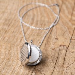 Collana di profumo Stellae in acciaio inossidabile, colore argento, con catena 70cm - Innozbiz