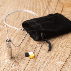 Cocconéa Parfüm-Halskette aus Edelstahl, Farbe Silber, mit 70cm Kette - Innozbiz